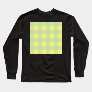 Orchard Plaid - Green and Yellow Long Sleeve T-Shirt